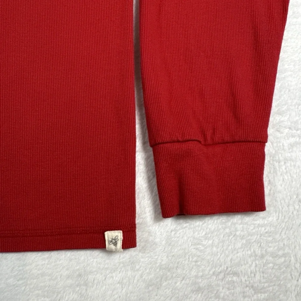 2 Burt's Bees Men's L Red Organic Cotton‎ Long Sleeve Shirts Lot